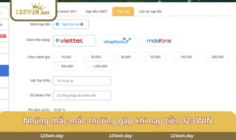 Nạp Tiền 123WIN Hướng Dẫn Chi Tiết Cho Mọi Bet Thủ 668 Hỏi đáp của người chơi về vấn đề giao dịch